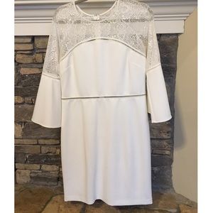 Bridal Long sleeve white dress - Size 8